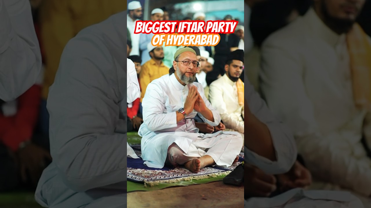 20,000+ People Gathered For Hyderabad&rsquo;s Biggest Iftar Party 😱 #ramadan #aimim #asaduddinowaisi