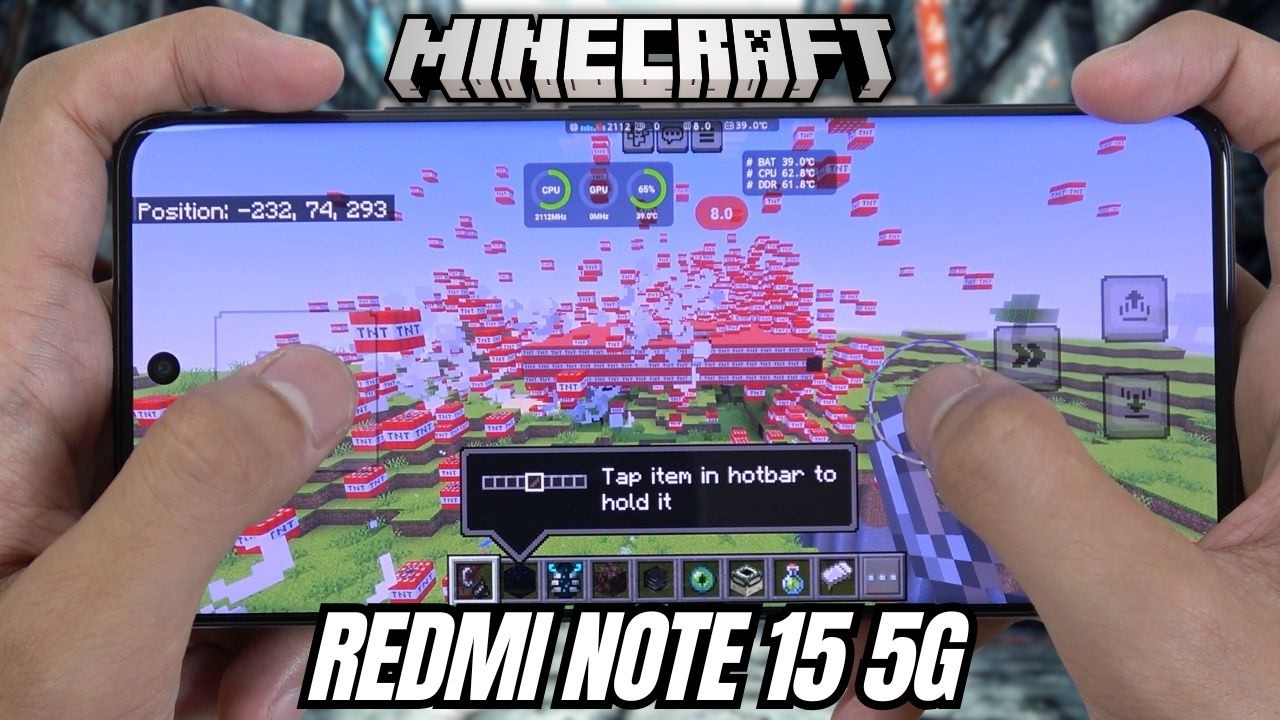 REDMI NOTE 15 5G Test Game MINECRAFT | Snapdragon 6 Gen 3