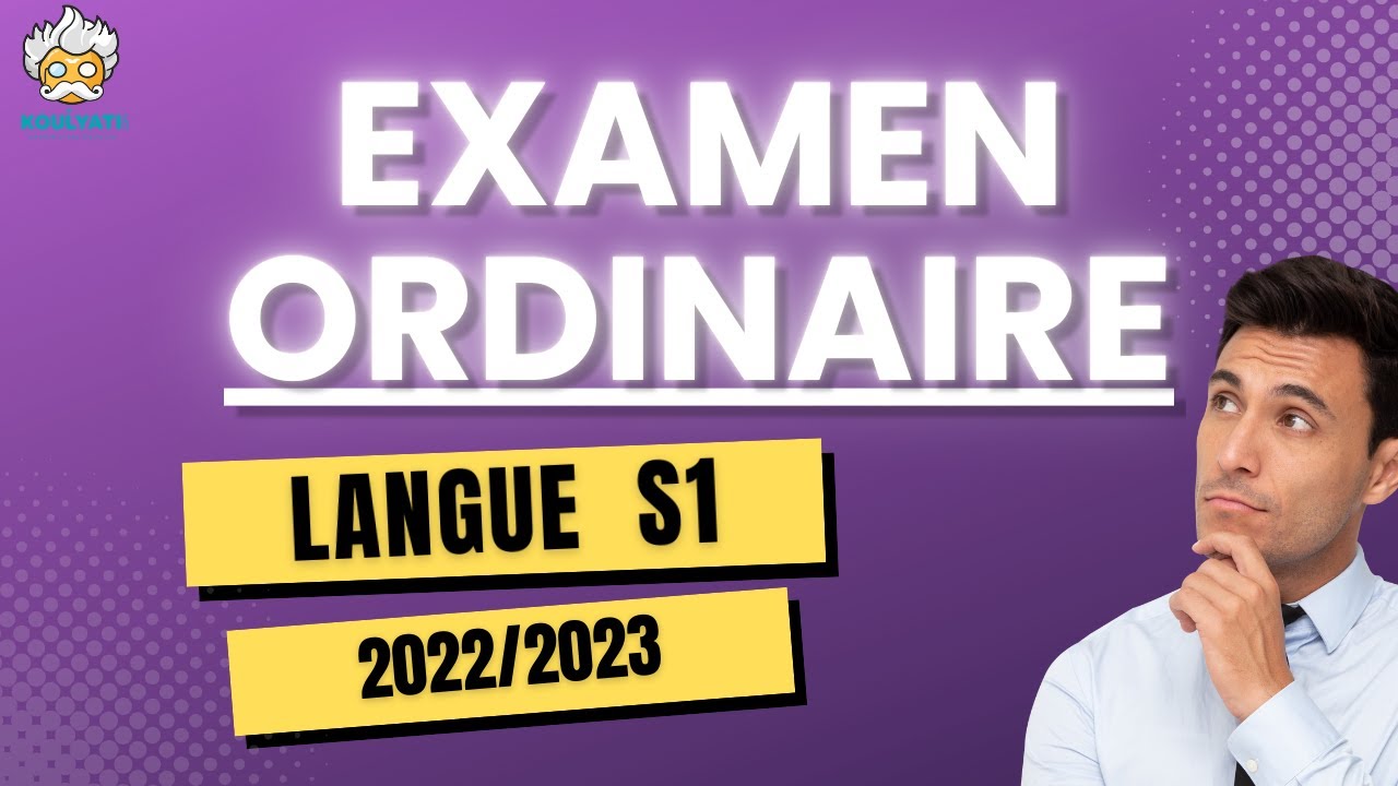 S1: Exam Langue 2022/2023 ordinaire FSJES Meknes