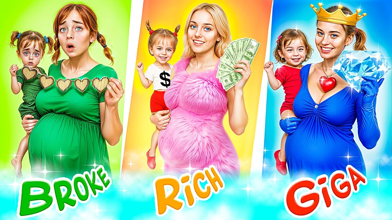 Superheroes Expecting a Baby! Poor vs Rich vs Giga Rich Pregnant!