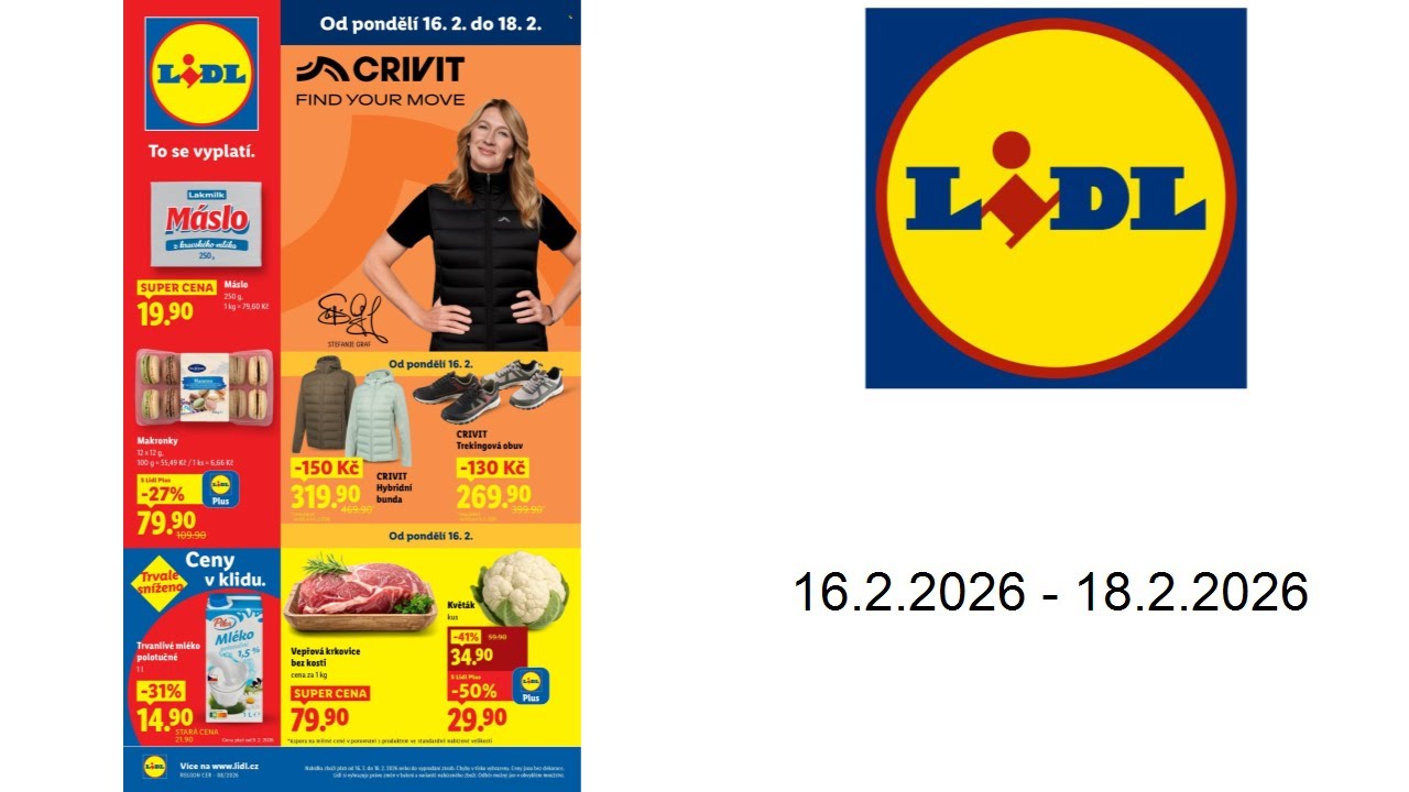 Leták Lidl - 16.2.2026 - 18.2.2026