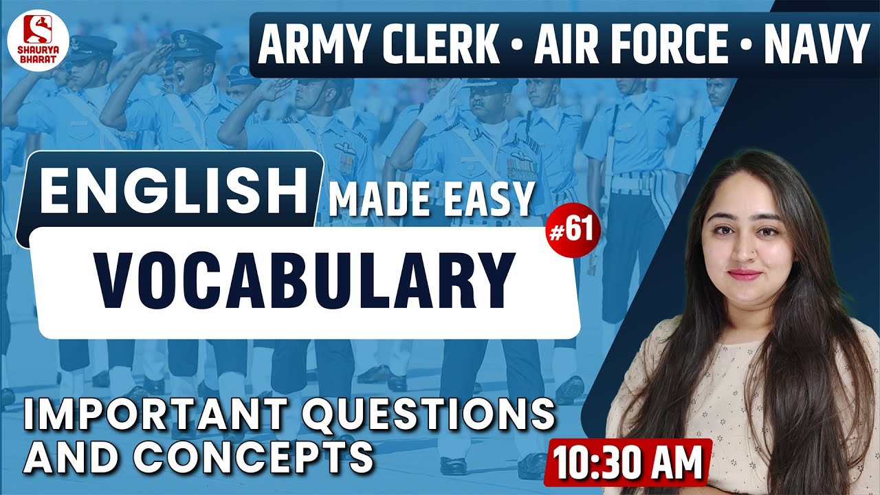 #61 Vocabulary Classes (Part 61) for Army Clerk / Air Force / Navy | By Kusha Ma'am