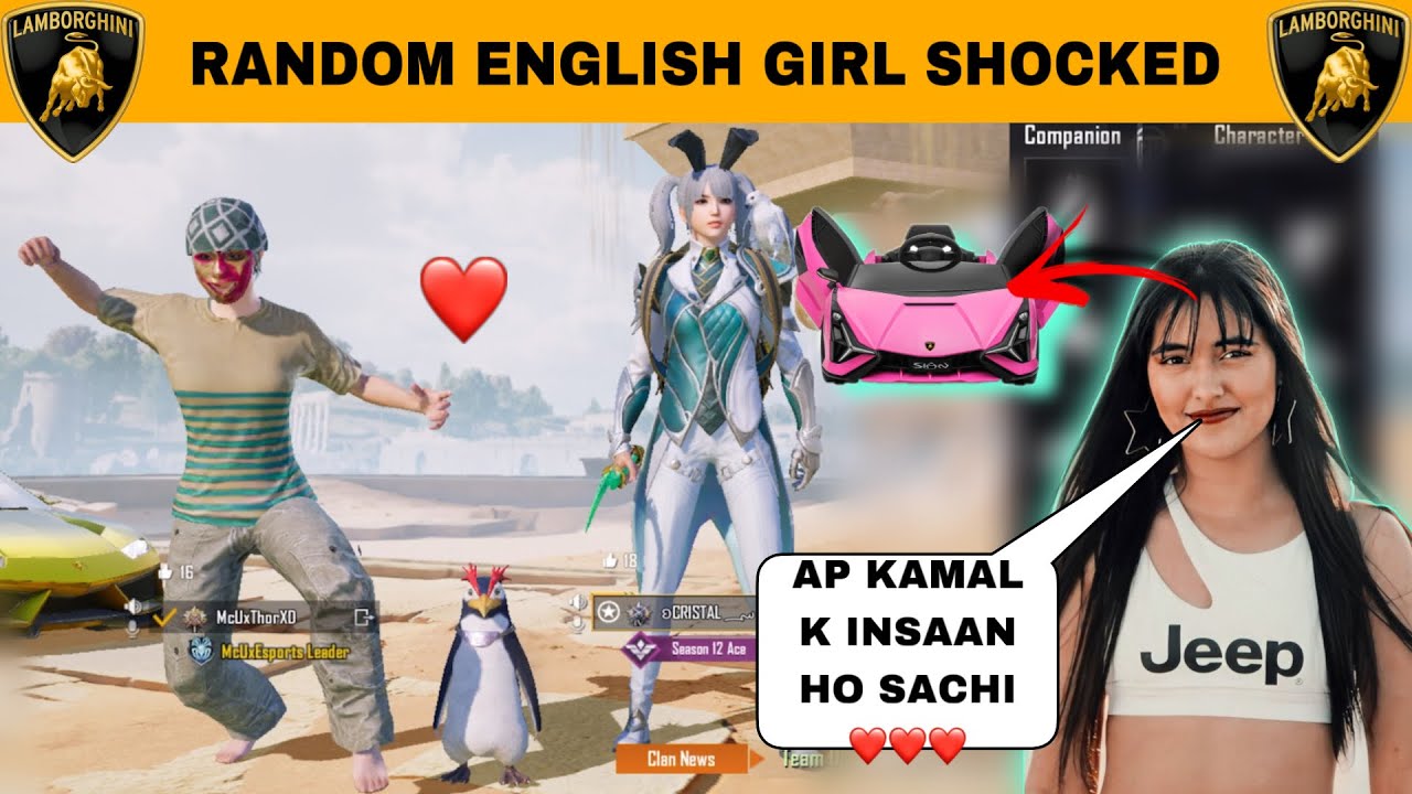 RANDOM FOREIGNER GIRL SHOCKED AFTER SEEING MY GAMEPLAY😳 & PROPOSED ME😍| BEST NOOB PRANK EVER |