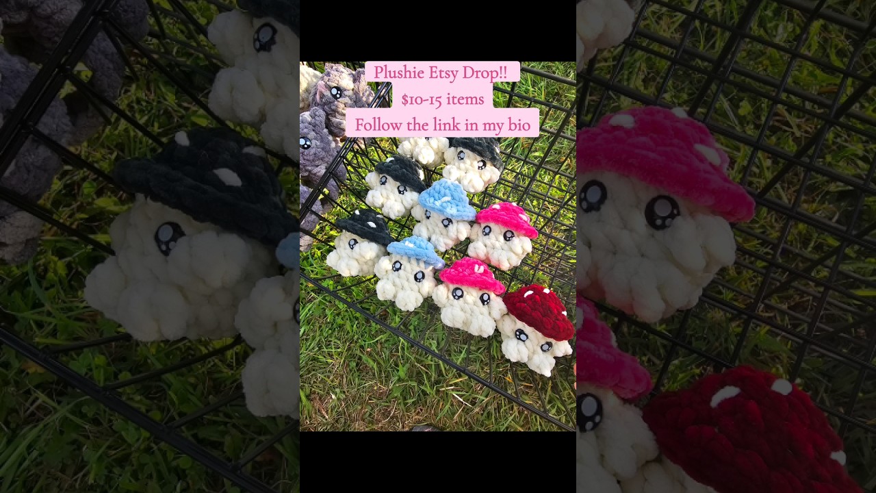 #Crochet #Plushie Etsy Drop, which is linked on my channel! #crochettoy #etsydrop #plushiedrop
