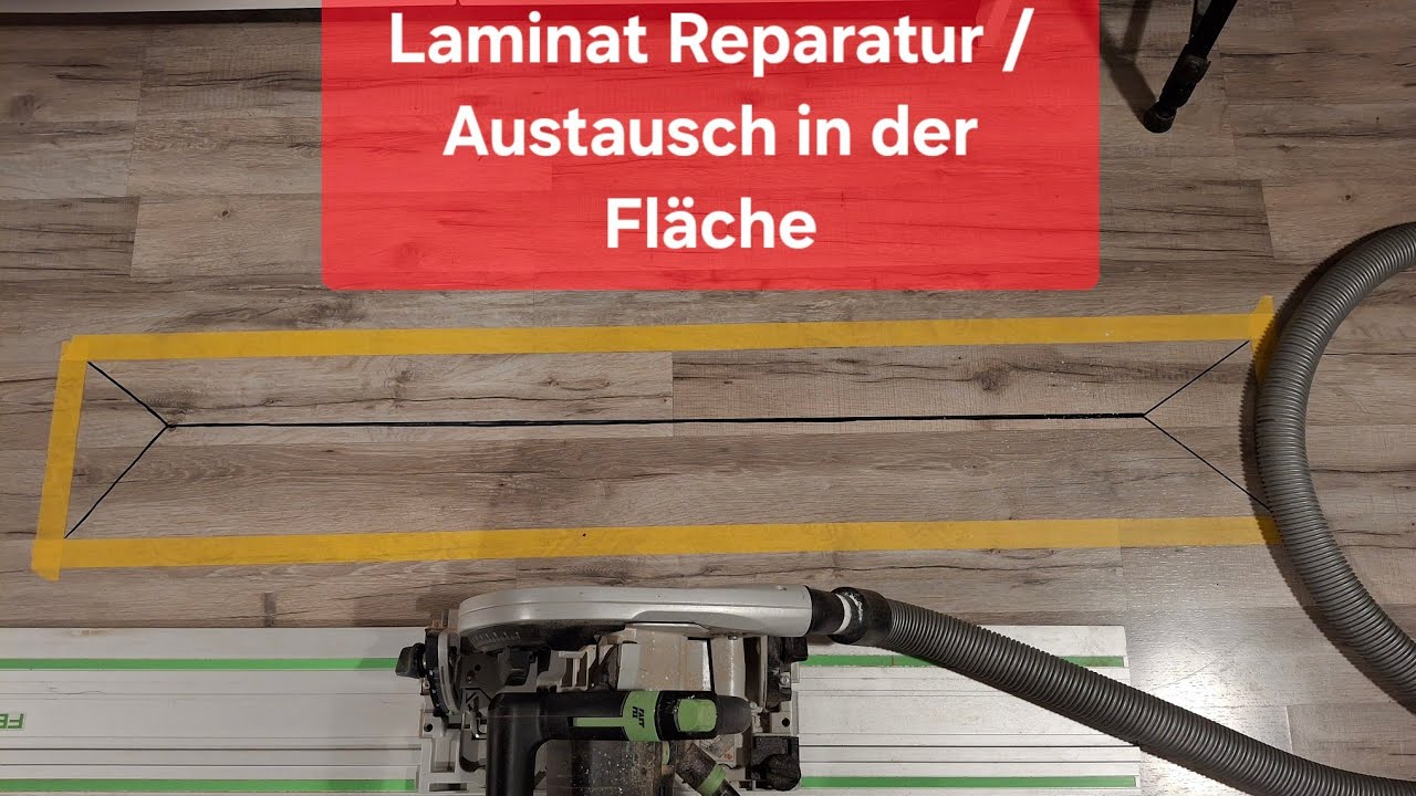 Laminat reparieren. Einzelne Planke ganz einfach tauschen.