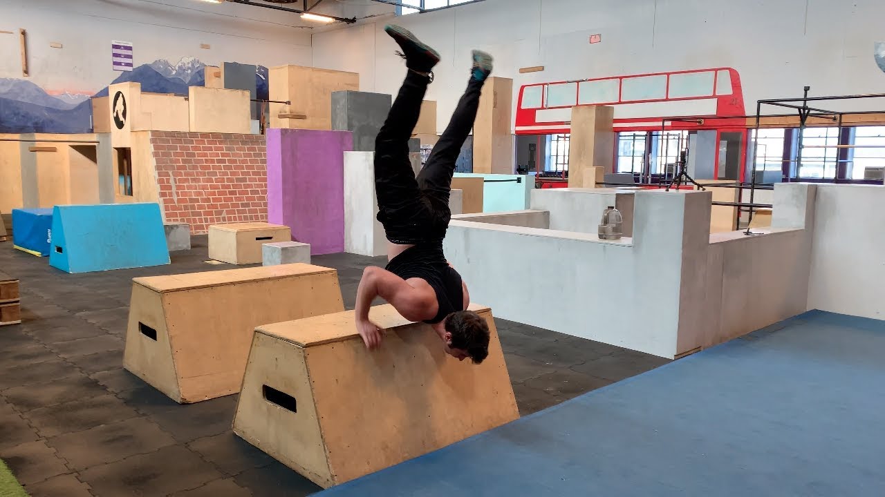 Doing Parkour at Origins Parkour Vancouver