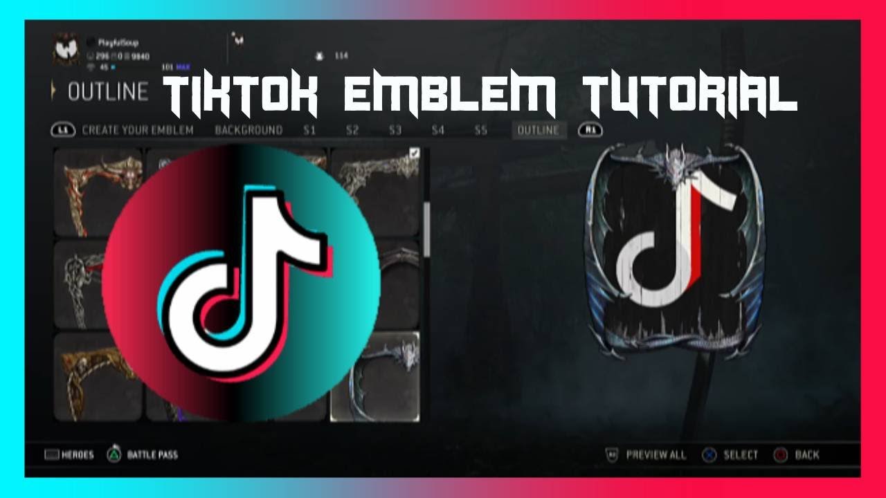 How to Make a TikTok Emblem in For Honor - Easy Logo Tutorial
