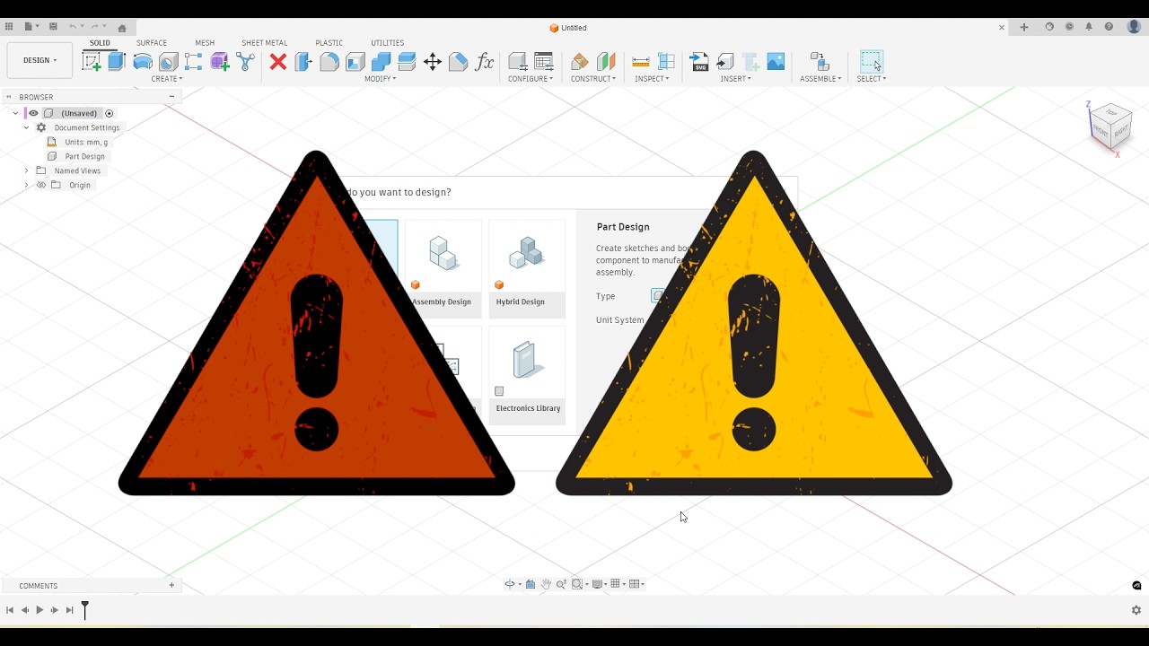 Fusion 360 Warning & Error & Modify ... Amikor a Fusion hibát jelez, de nem tudod, hogy mit jelent