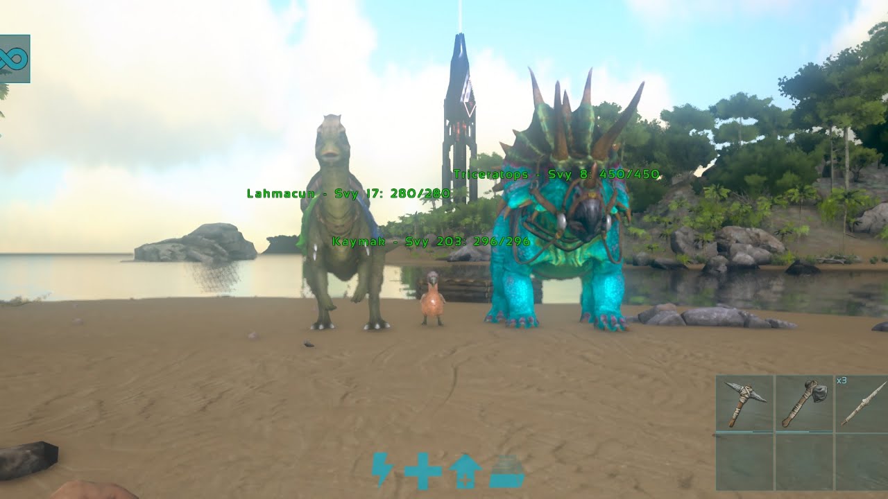 Ark Ultimate 2.bölüm Trike evcilleştirdim ve parasaur ile gezdim