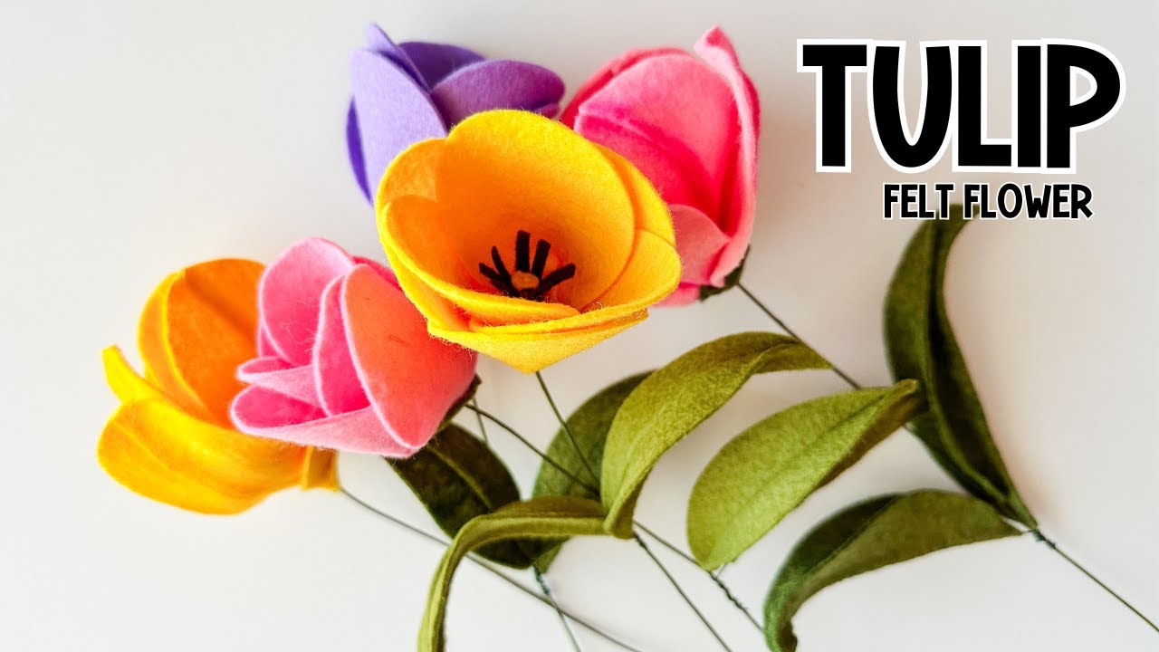 How to Make a Felt Tulip: Beautiful Spring Flower