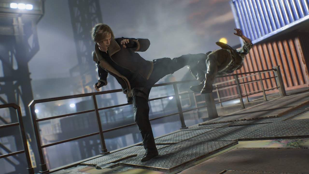 Aggressive Leon destroys Ganados | RE4 Mercenaries Docks