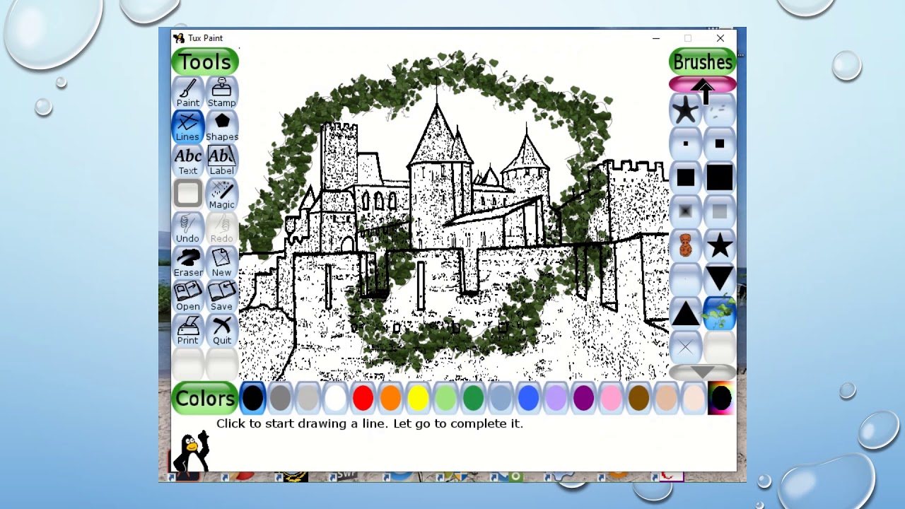 1 Инструменты графического редактора Tux Paint