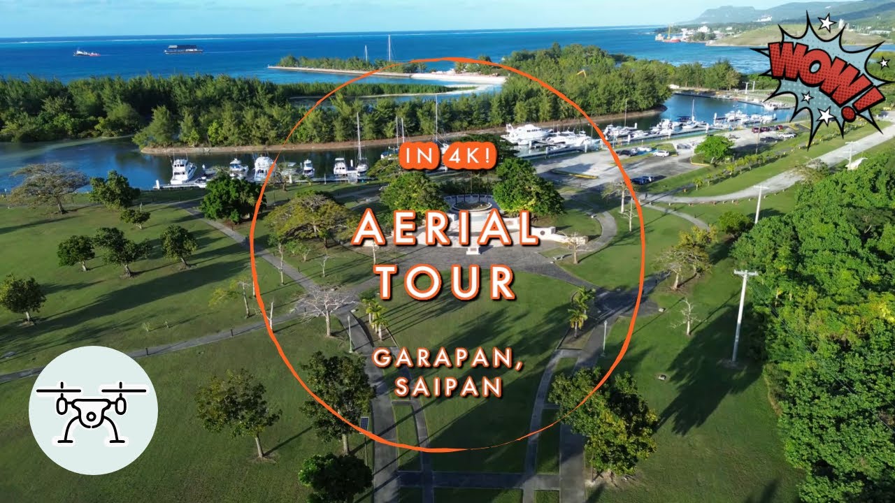 Saipan aerial tour in 4k. Visit one of the most beautiful islands in the Pacific! New for 2025!