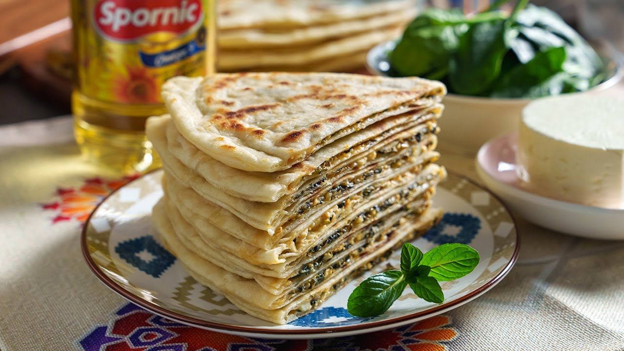Gozleme / Placinta turceasca cu spanac si branza #jamilacuisine