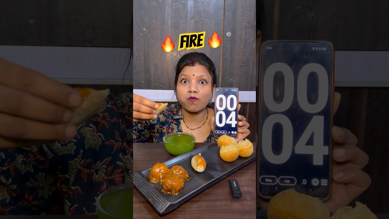 Panipuri, Momos, Manchurian in 60 Sec Eating Challenge | #shorts #yt #ytshorts #momos #panipuri