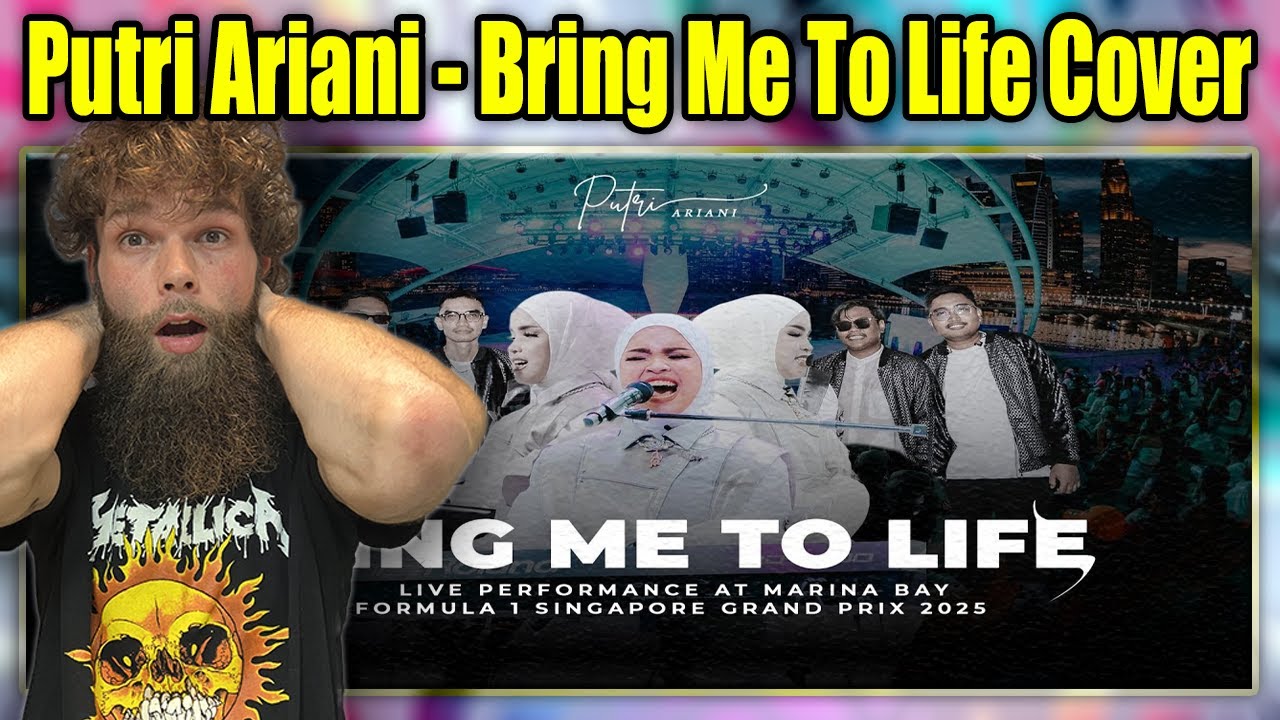FIRST REACTION TO: Putri Ariani - Bring Me To Life Cover F1 Singapore
