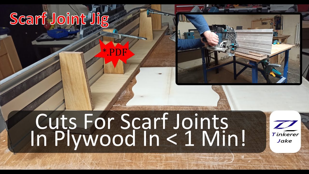 Homemade Jig For Cutting Scarf Joints in Plywood