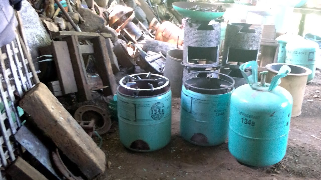 Pag gawa NG kalan de kusot/sawdust stove/gamit Ang freon tank#sLimah'joetv