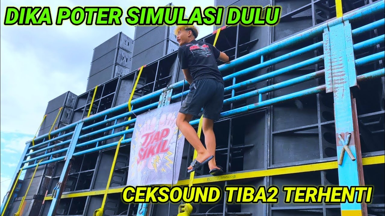 Lho Mahardika kok tiba-tiba  berhenti cek sound nya, bos karim datang memantau 