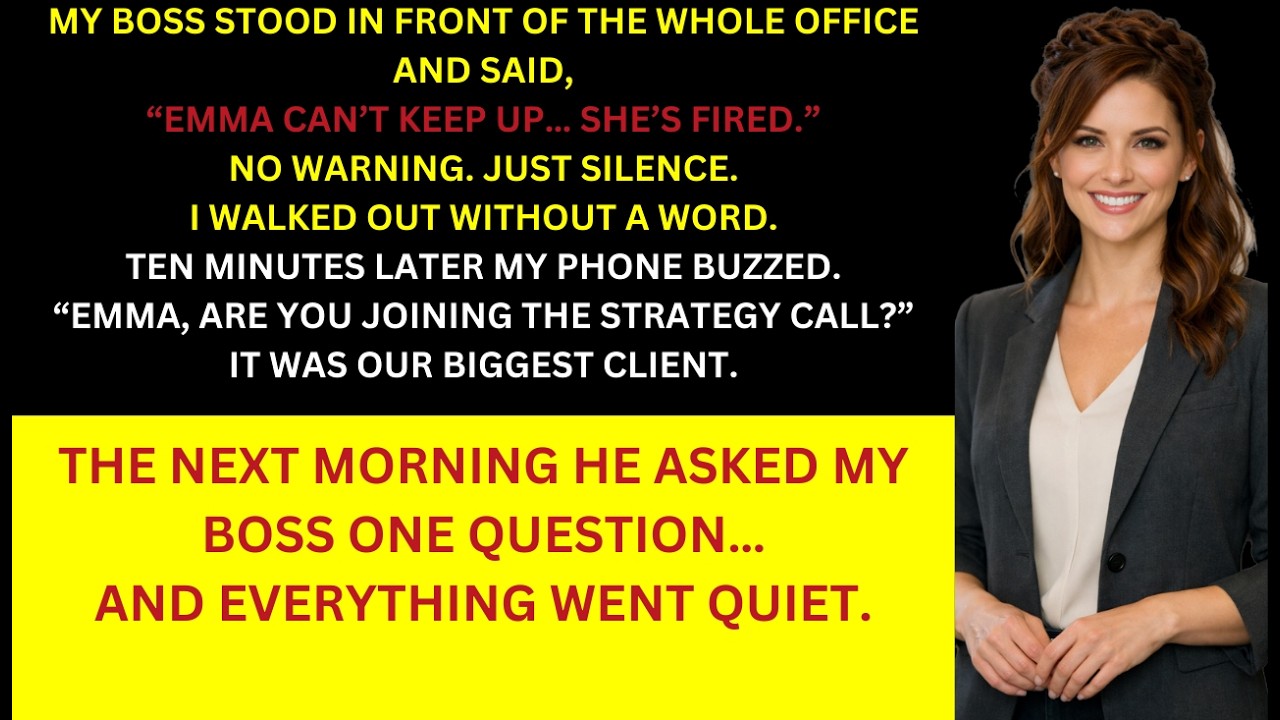My Boss Told the Whole Office I Was Being Let Go for “Poor Performance” — Until the Client Asked Why