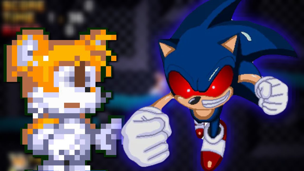 Эта злая версия Sonic.EXE безжалостно охотится на Тейлза.