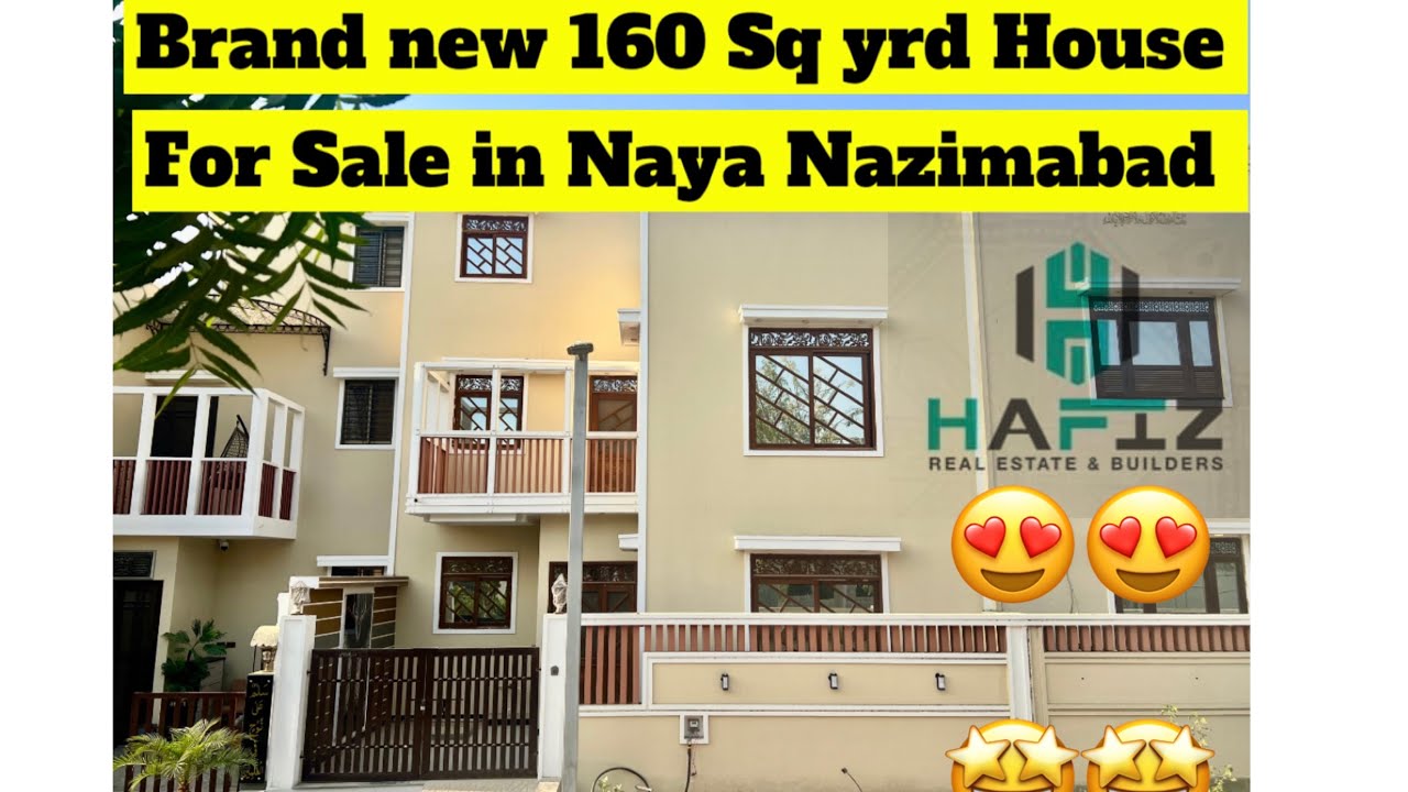 LUXURIOUS BRAND NEW | 160 SQUARE YARD HOUSES 🏡 FOR SALE| IN NAYA NAZIMABAD | BLOCK A 