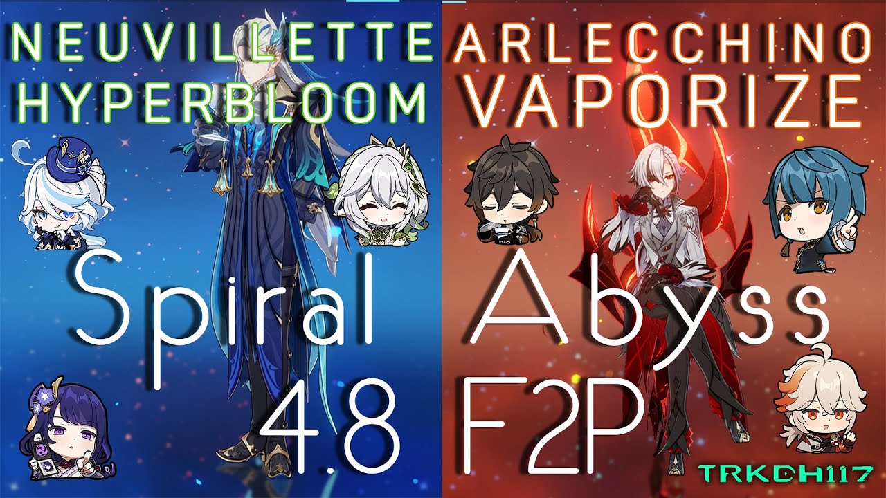 Neuvillette Nahida Furina Raiden HyperBloom & Arlecchino Vaporize | Spiral Abyss 12 | Genshin Impact