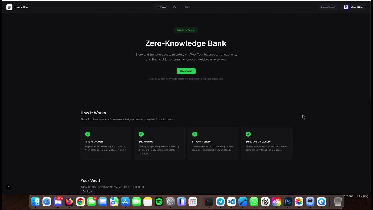 Black Box - Zero-Knowledge Bank test