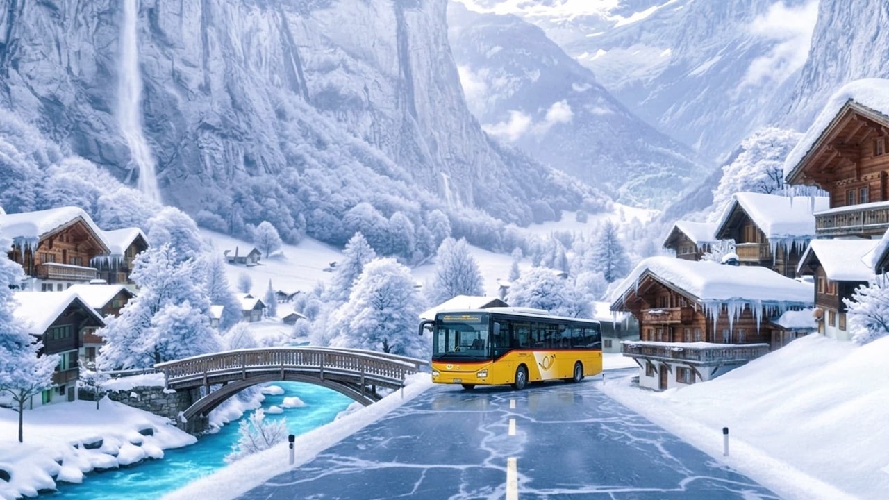 ❄️✨ Unreal Winter Drive over Susten Pass 🇨🇭  Sunny Swiss Alpine Road in 4K ✨❄️