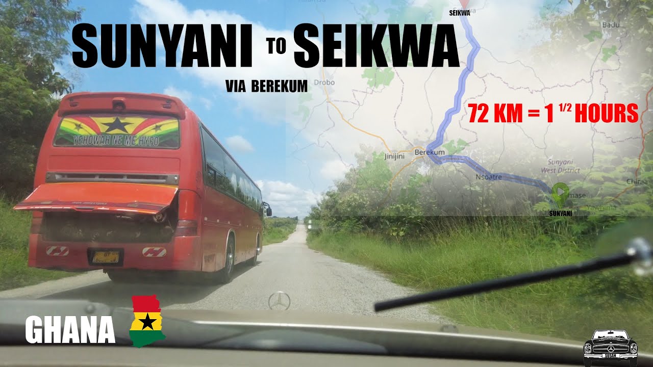 Sunyani to Seikwa Road Travel via Berekum in Ghana