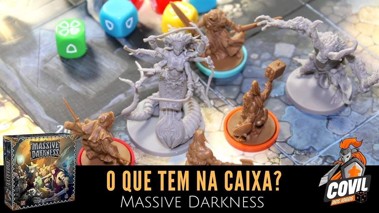 Covil dos Jogos - O Que tem na Caixa? Unboxing Massive Darkness