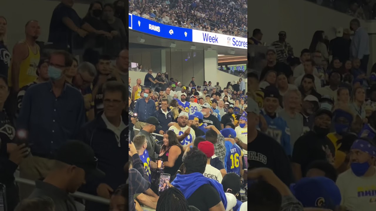 Brawl at sofi stadium Rams vs chargers fight