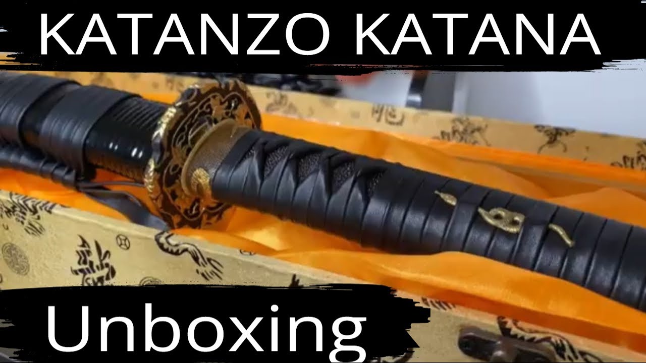 Katanzo Katana Unboxing - Goldenes Schlangen Samuraischwert mit Honsanmai Klinge
