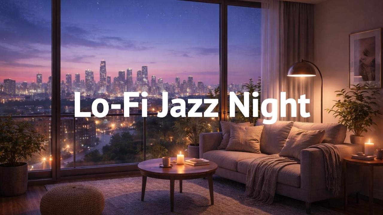 Lo-Fi Jazz Night – High-Rise Lounge for Relax & Focus (3 Hours)|作業用BGM