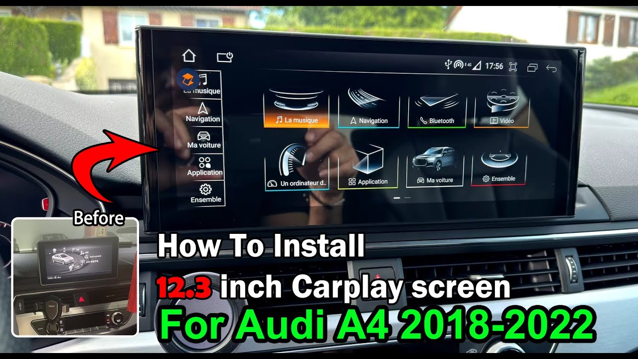 How To install 12.3inch Android screen for Audi A4 2018-2022
