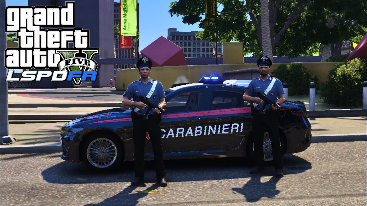 SCORTA POLITICO - ALFA ROMEO GIULIA CARABINIERI GTA 5 LSPDFR!!