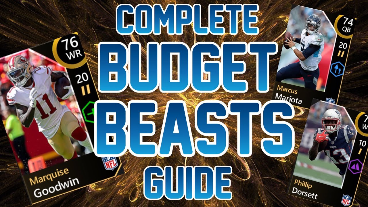 BUDGET BEASTS!! EVERY PLAYER UNDER 100K (OFFENSE) Madden Mobile 20