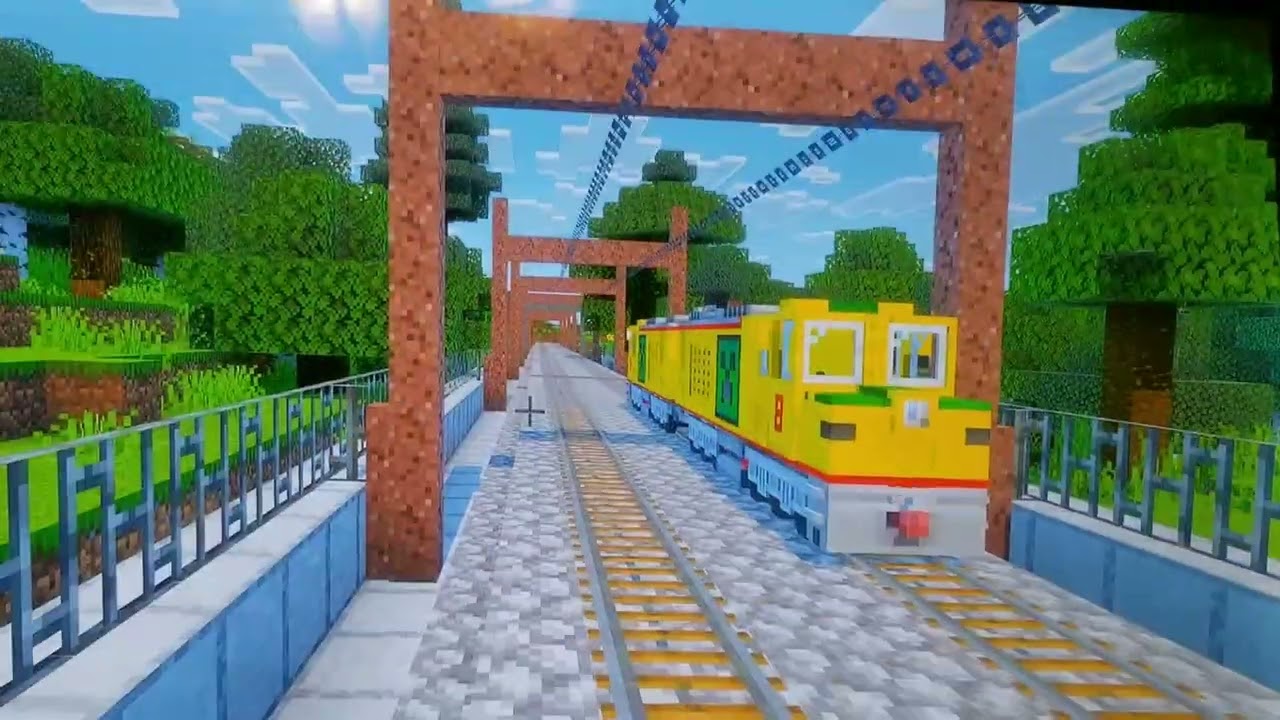 Amtrak AEM-7 hits not supposed to be there UP train in minecraft