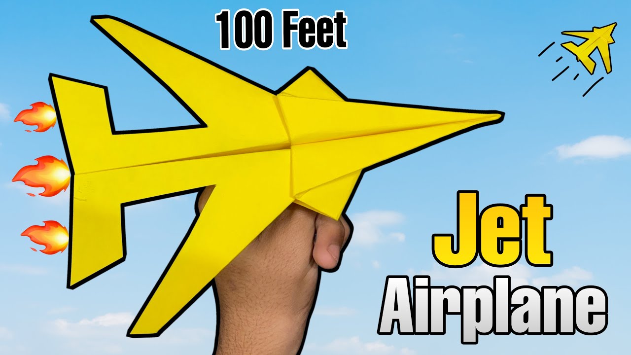 How To Make an EASY Jet Paper Airplane That Flies REALLY Fast |