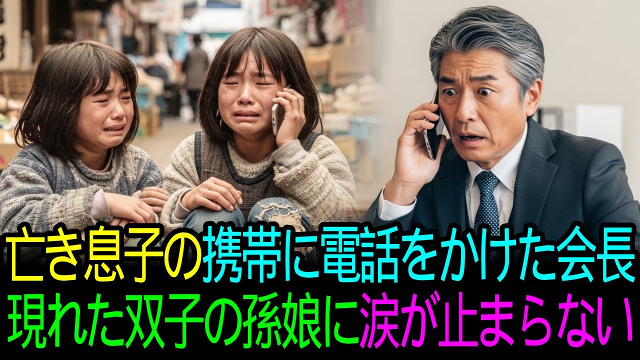 亡き息子の携帯に電話をかけた会長 現れた双子の孫娘に涙が止まらない