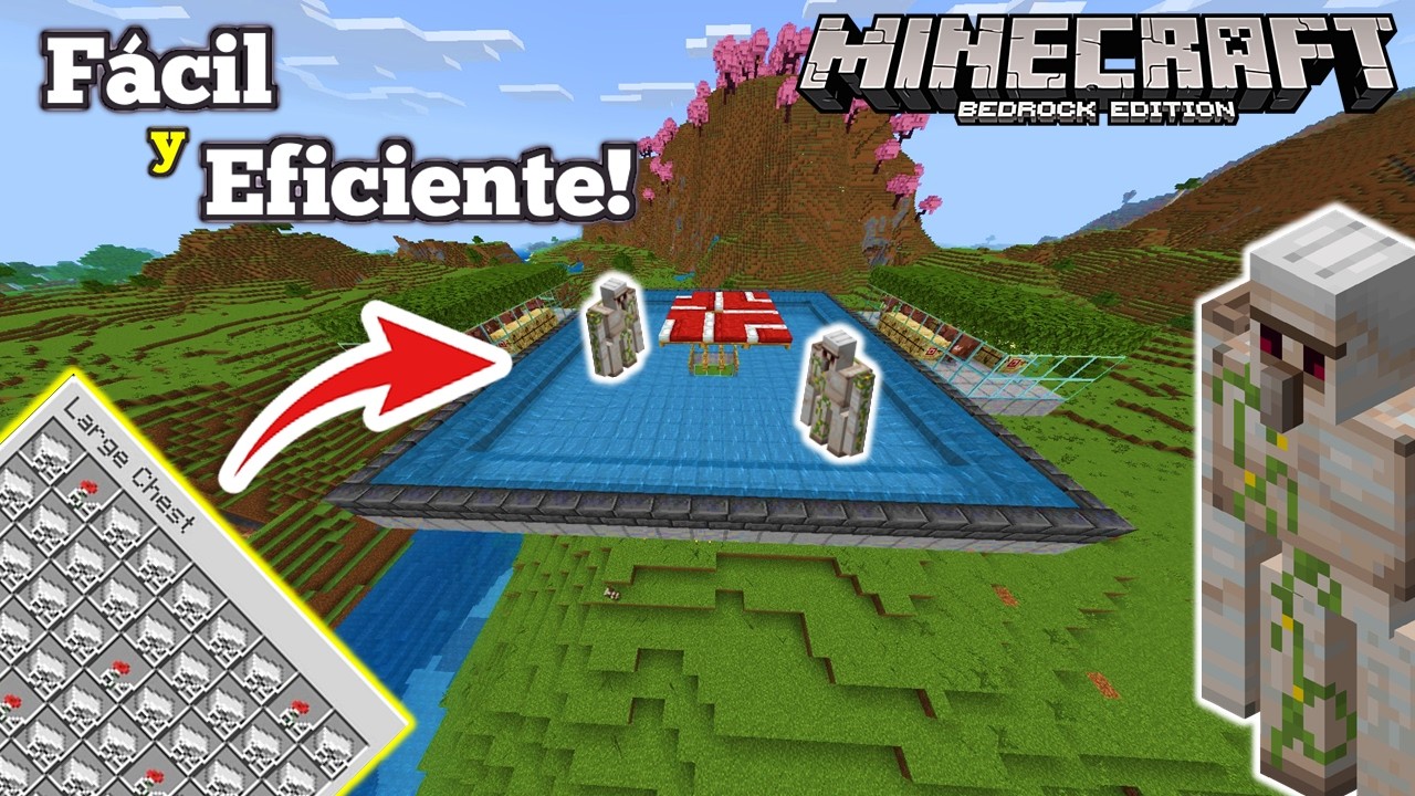 La MEJOR Granja de HIERRO Fácil | MINECRAFT BEDROCK