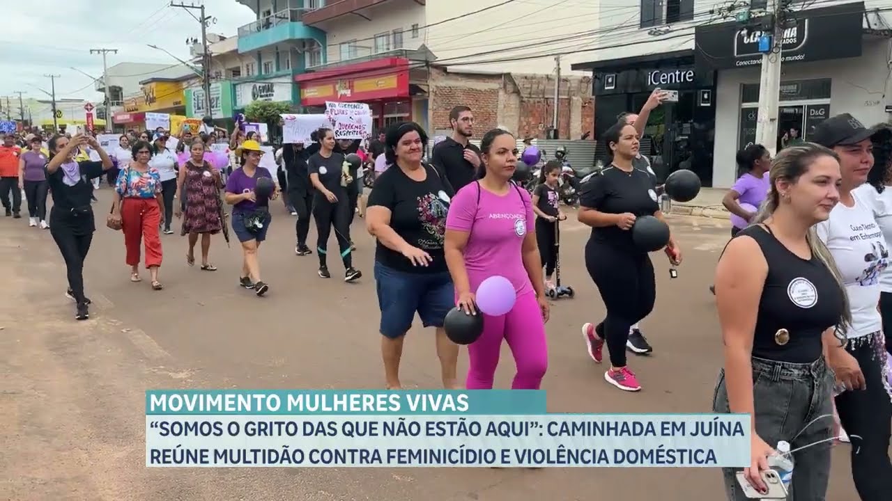 SOMOS O GRITO DAS QUE NÃO ESTÃO AQUI CAMINHADA EM JUÍNA REÚNE MULTIDÃO CONTRA O FEMINICÍDIO
