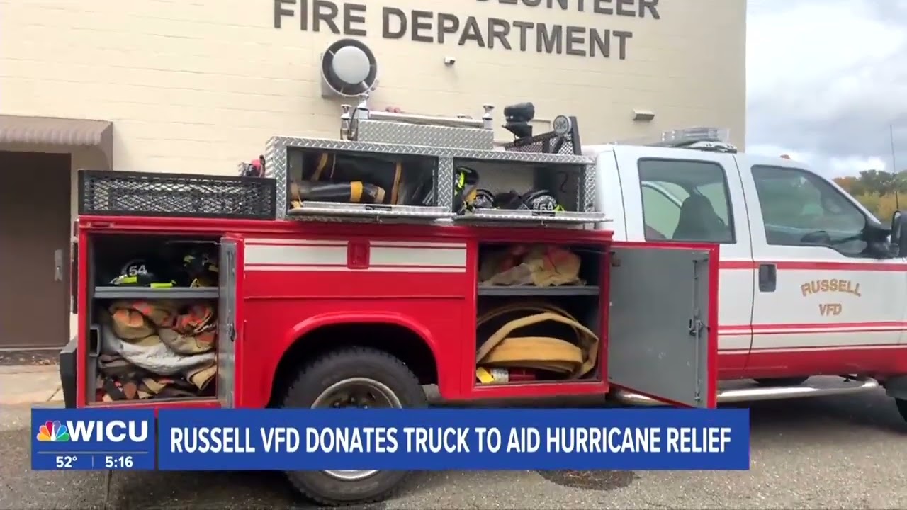 Russell VFD Donates Truck for Hurricane Relief Efforts