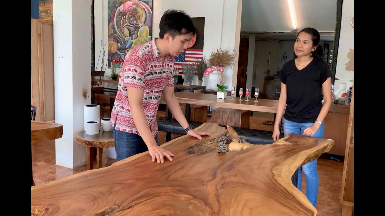 Meet the Maker: A Look Inside a Monkey Pod Wood Slab Table Collection for Wholesale