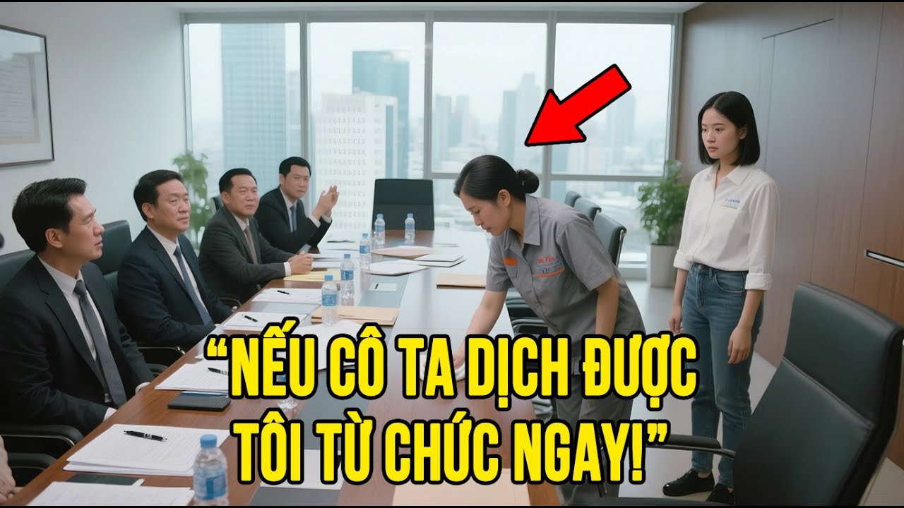 “Nếu Cô Ta Dịch Được, Tôi Từ Chức Ngay!” – Nhưng Khi Cô Lao Công Bước Vào, Ông Chết Lặng
