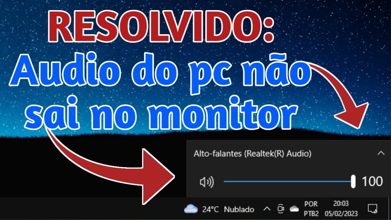 &Aacute;UDIO DO MONITOR N&Atilde;O FUNCIONA