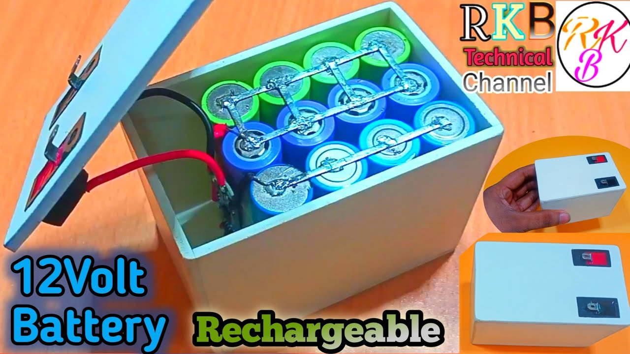 How To Make 12 Volt Rechargeable Battery | 12 Volt Battery Pack | Powerful 12 Volt 3S Battery.