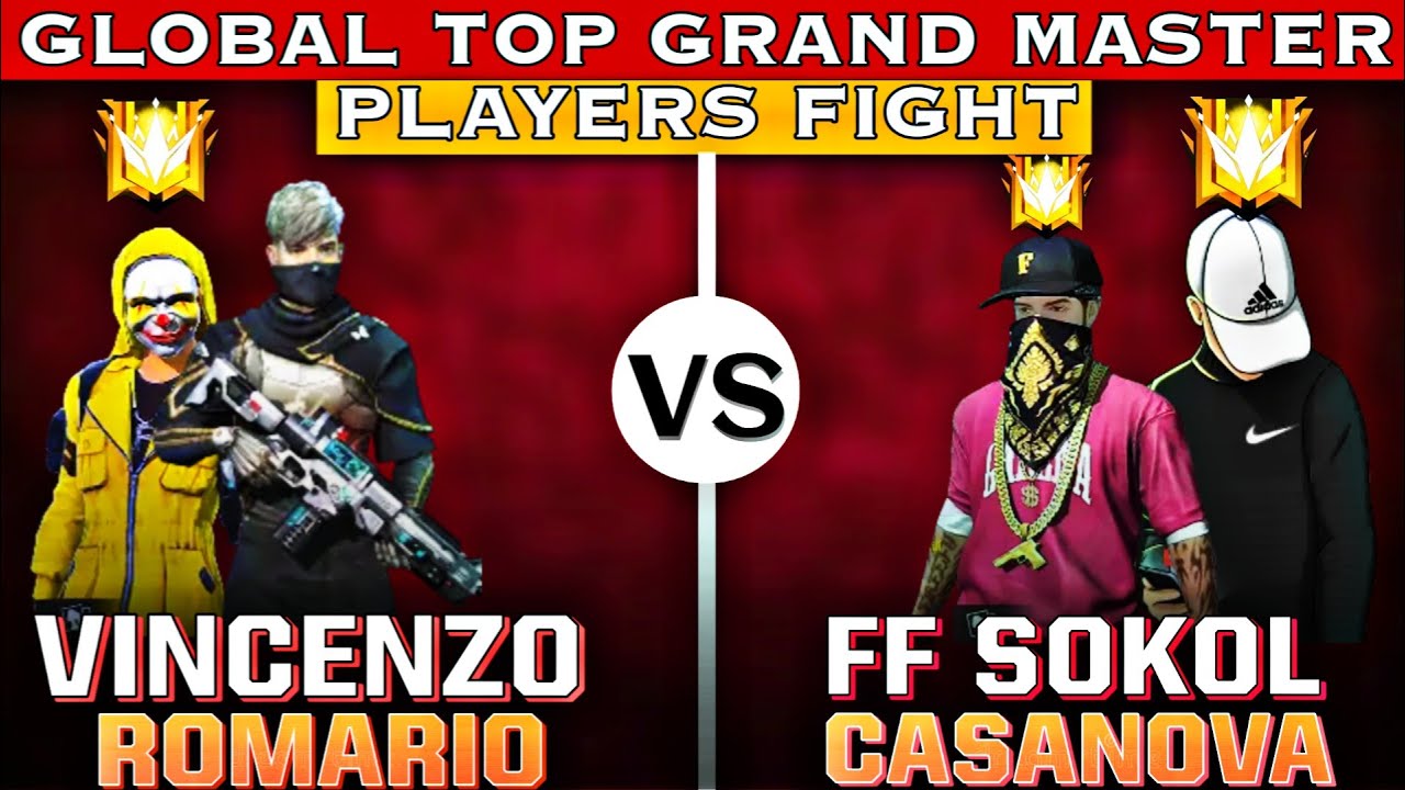 VINCENZO & ROMARIO VS FF SOKOL & CASANOVA Clash Squad custom match with Top Global Grand MASTER