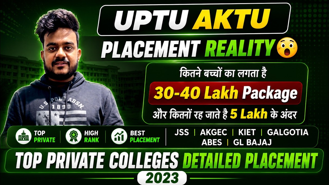 UPTU/AKTU Colleges Placement Reality | कितने Students का 40 लाख Package लगता है ? | JSS AKGEC KIET