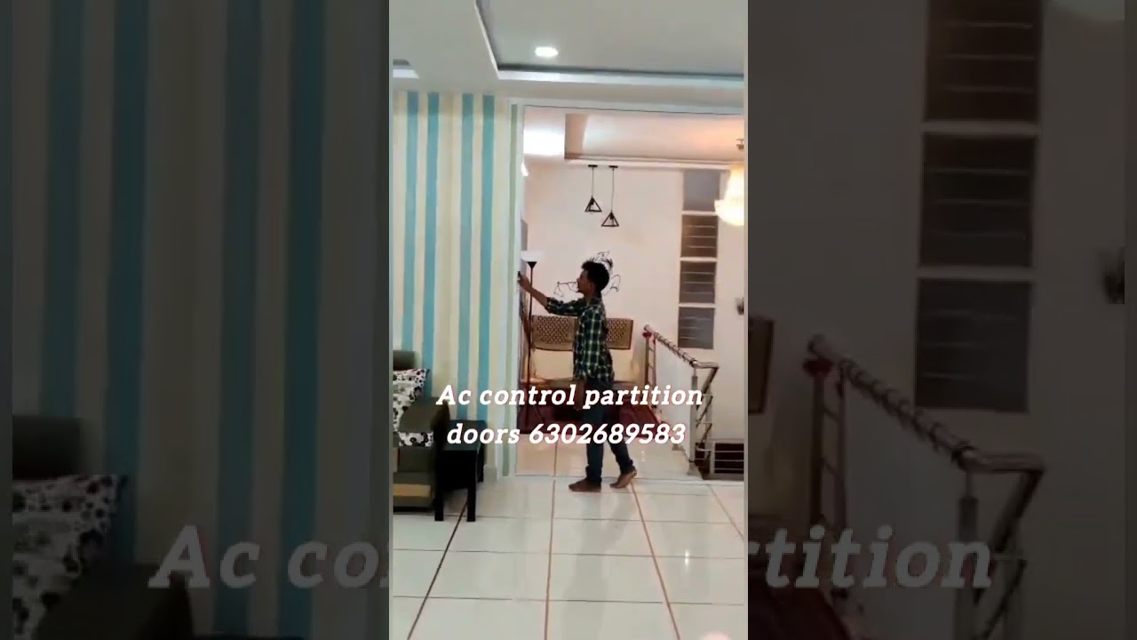 Ac control partition doors ! Sliding doors with ac control net ! Hyderabad and chennai ! #shorts